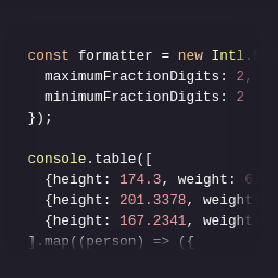 Image of code sample for the article: How to format numbers