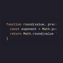 Image of code sample for the article: Rounding a number to a specific precision in JavaScript