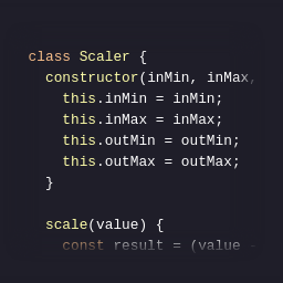 Image of code sample for the article: Scaling values between two ranges